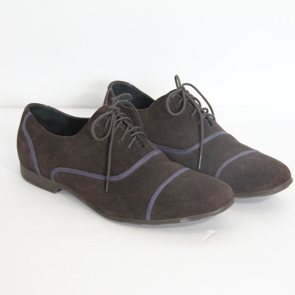 Bugatchi Mens Oxford sz 8.5 Leather Cap Toe Dress Shoes Oxford Derby Work main image 4